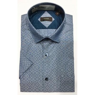 18801-Chemise M/C VERSA bleu