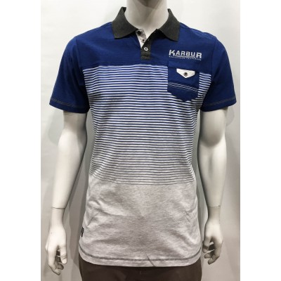 18842-Polo M/C KARBUR bleu