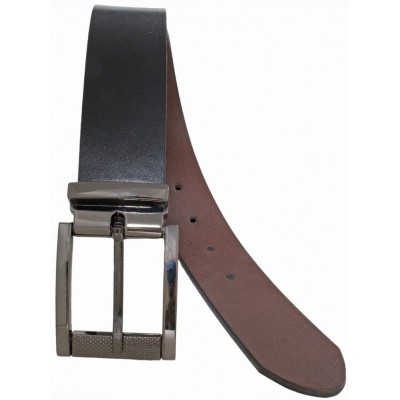 19614-Ceinture réversible CUSTOM LEATHER tan/navy