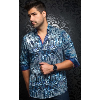 19170-Chemise AU NOIR LOBO navy