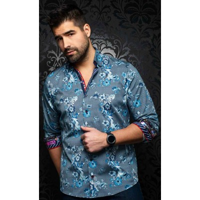 19411-Chemise AU NOIR RIVERA light blue
