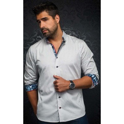 19937-Chemise AU NOIR BRANDFORD  white black
