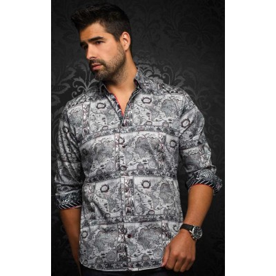 19938-Chemise AU NOIR CARTEL grey