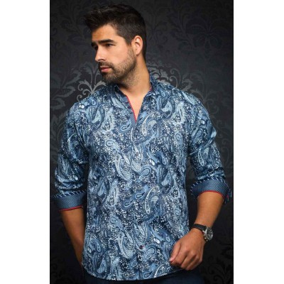 19939-Chemise AU NOIR DECCAN navy