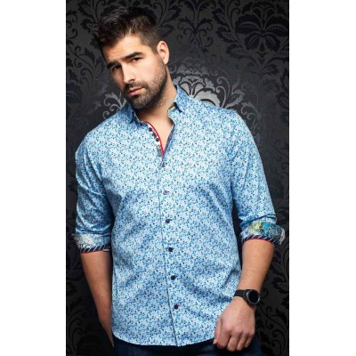 19578-Chemise AU NOIR RICHEMONT light blue