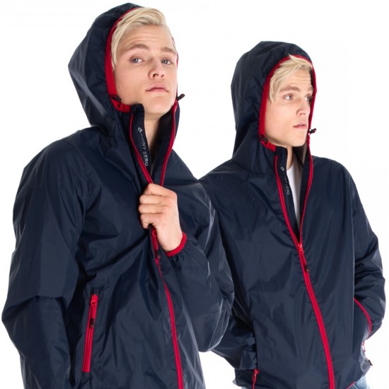 Manteau Dry Tech POINT ZERO  navy/rouge