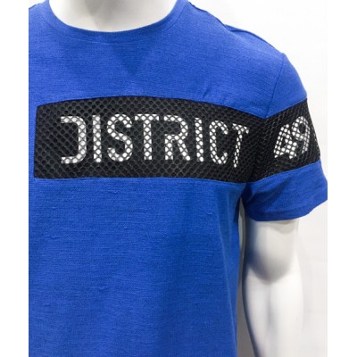 T-shirt DISTRICT 49 bleu mix