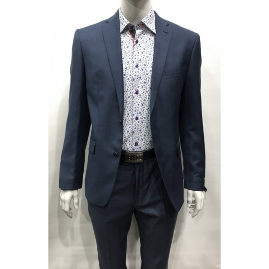 18366-Complet DKNY bleu, 2 pièces, veston et pantalon