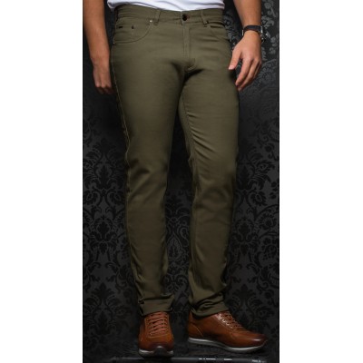17514-Pantalon sport extensible AU NOIR olive