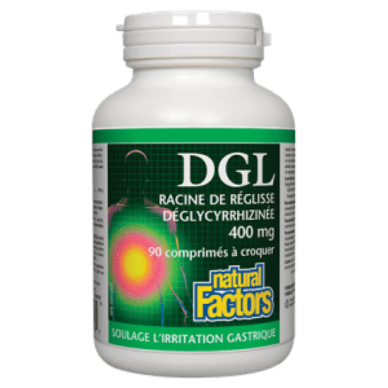 Natural Factors DGL Racine de réglisse 90 caps