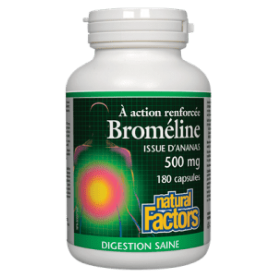 Natural Factors Broméline 500 mg 90 caps
