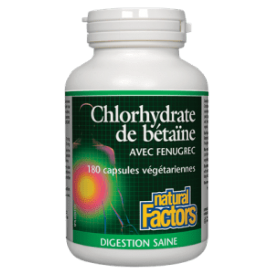 Natural Factors Chlorhydrate de bétaïne 90 caps