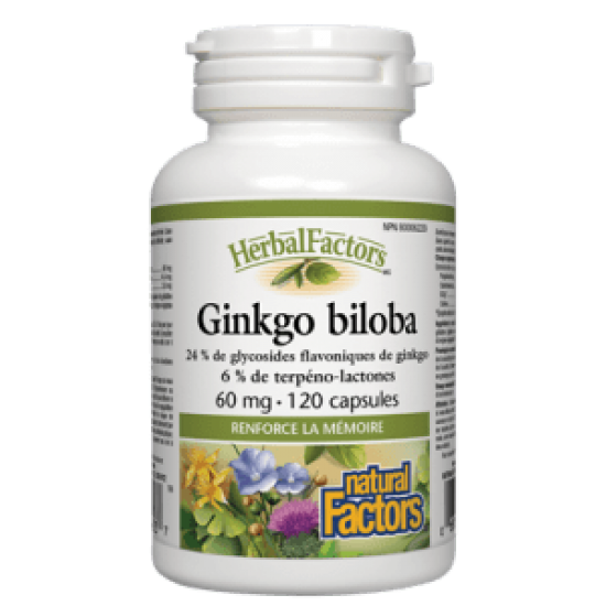 Natural Factors Ginkgo biloba 60 mg 120 caps