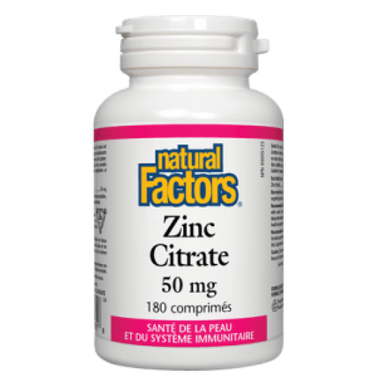 Natural Factors Zinc Citrate 50 mg 90 caps