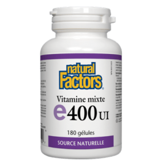 Natural Factors Vitamine mixte E400 UI 90 gélules