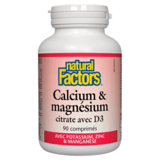 Natural Factors Calcium & Magnésium Citrate D3...