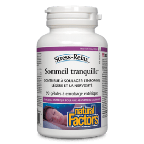 Natural Factors Stress-Relax Sommeil tranquille 90 gélules