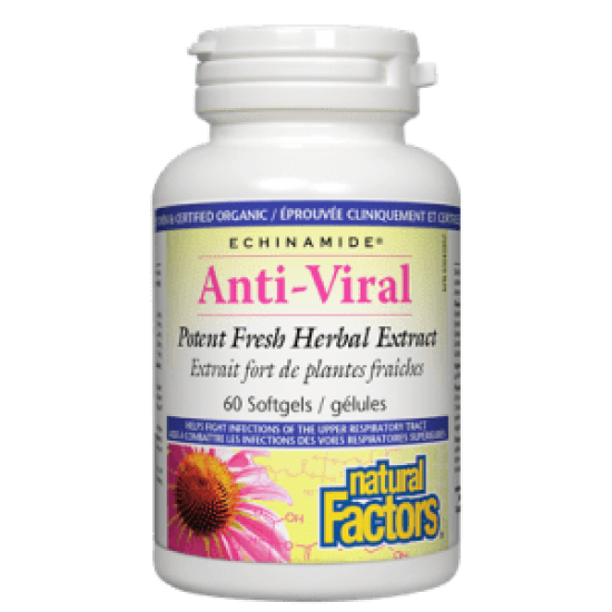 Natural Factors Echinamide Anti-Viral 60 gélules