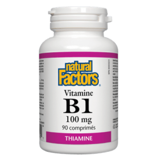 Natural Factors Vitamine B1 100 mg 90 comrpimés