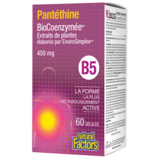 Natural Factors B5 Pantéthine Biocoenzymée 60...