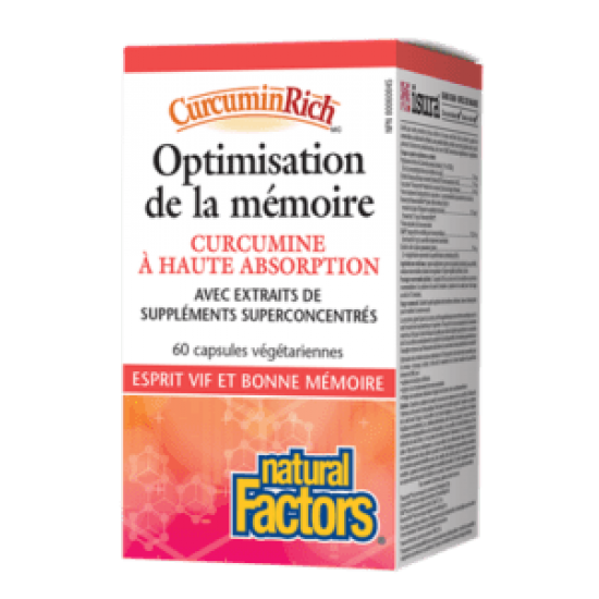 Natural Factors Optimisation de la mémoire 60 capsules