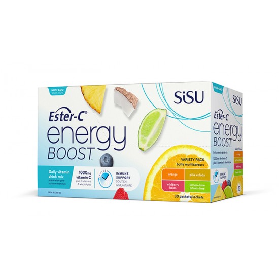 SISU Ester-C Energy Boost 30 sachets multi saveurs