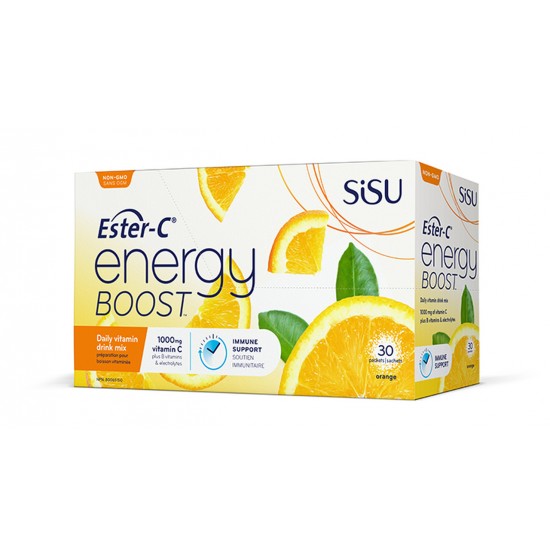 SISU Ester-C Energy Boost 30 sachets saveur orange