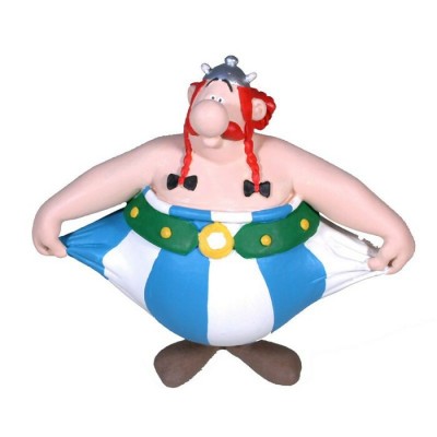 Obélix Tenant son Pantalon - Figurine Astérix