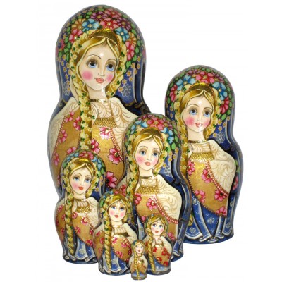 938  -  Matriochka Poupées Russes Motif Floral...