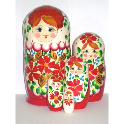 997 - Matriochka Poupées Russes Motif Floral...