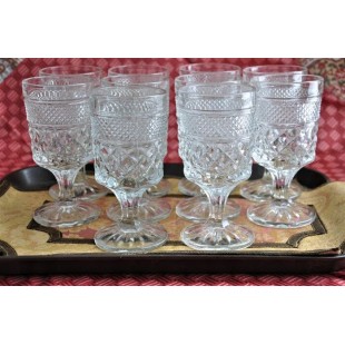 Verres à vin vintage motif Wexford Waffle