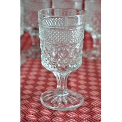 Verres à vin vintage motif Wexford Waffle