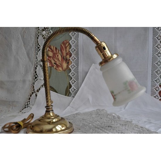 Ancienne lampe de bureau en laiton 1900