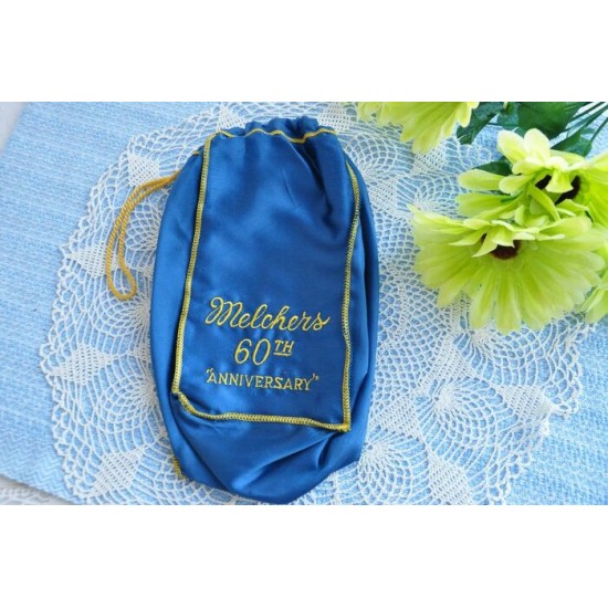 Sac en satin bleu distillerie Melchers