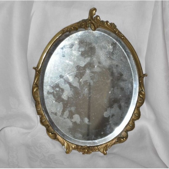 Miroir ancien Style Louis XV en laiton