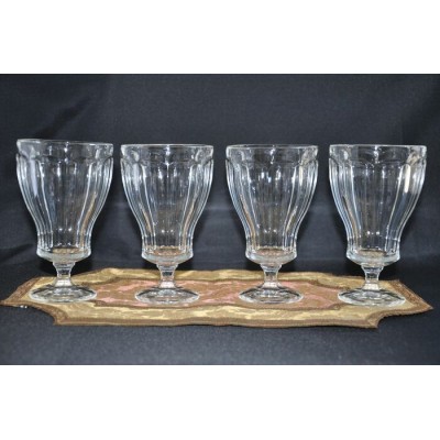 Grands verres vintage avec pieds marqués Italy