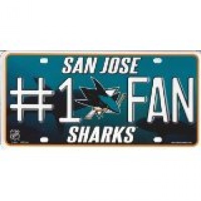 PLAQUE AUTO- SHARKS DE SAN JOSE