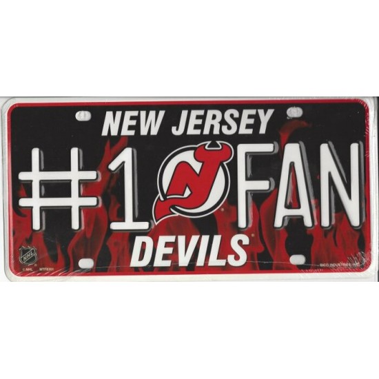 PLAQUE AUTO- DEVILS DU NEW JERSEY