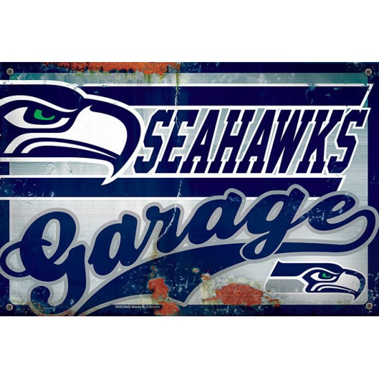 PLAQUE DE GARAGE DES SEAHAWKS DE SEATTLE