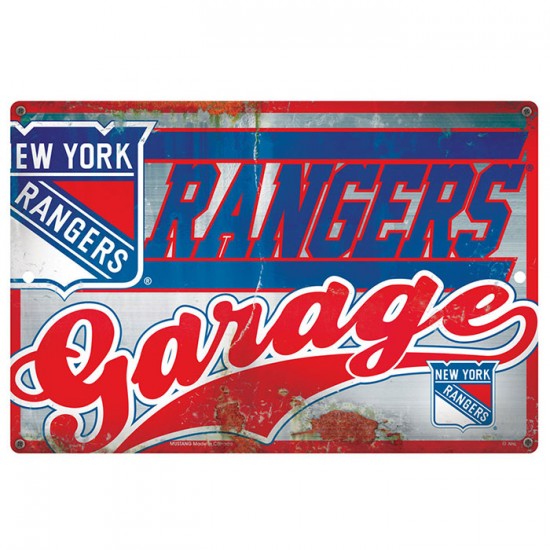 PLAQUE DE GARAGE DES RANGERS DE NEW-YORK