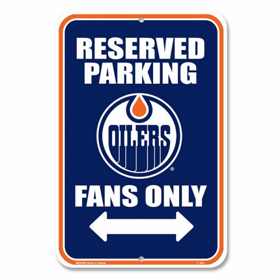 PLAQUE DE STATIONNEMENT DES OILERS D'EDMONTON