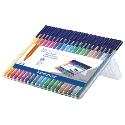Marqueur triangulaire Triplus "Fiber" en paquet 20