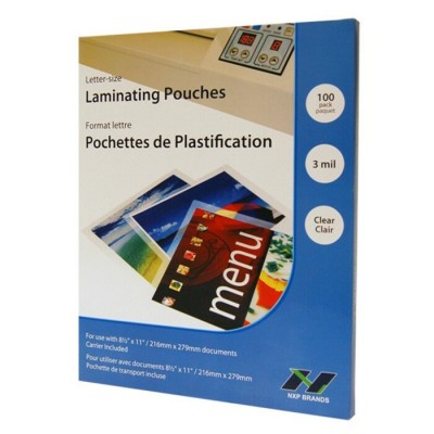 Boîte de 100 feuilles à plastifier 3 mil....