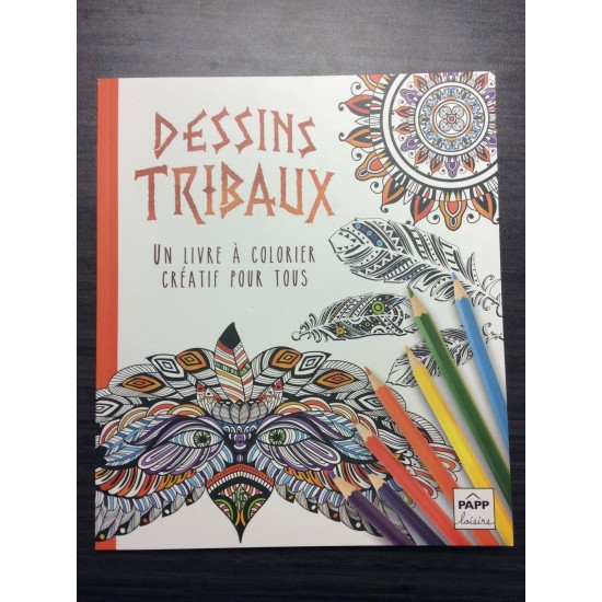 Livre à colorier anti-stress : Dessins tribaux