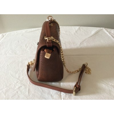 Petit sac en similicuir brun