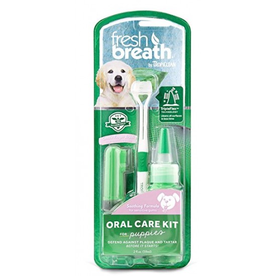 Tropiclean  kit de soins bucco-dentaires Fresh Breath pour chiot