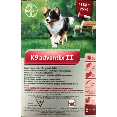 K9 Advantix chien entre 11kg et 25 kg ( entre 25...