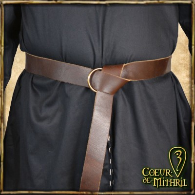 Ceinture Médiévale à Anneau Brune 