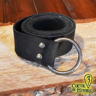 Ceinture Médiévale pour GN à Anneau Noire 