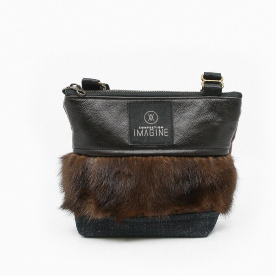 La Mini | Petit sac à main avec fourrure de castor